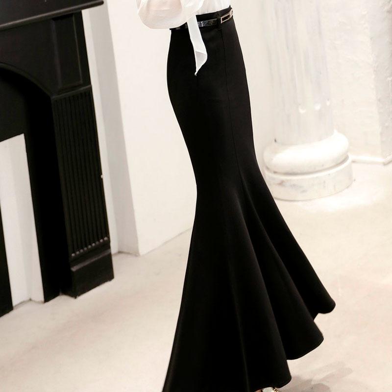 Women's Fishtail Skirt Skirt Autumn New Slim Bag Hip High Waist Skirt Casual Ruffle Skirt