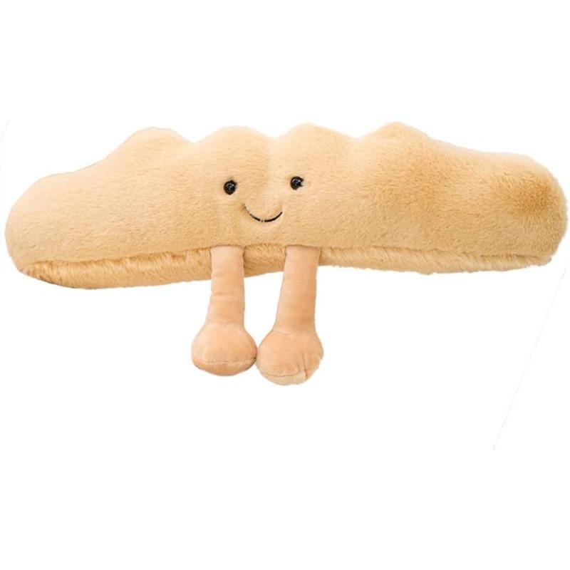 9" Croissant Plush Toy Cute Croissant Bread Pillow Stuffed Animals Funny Soft Food Plushies Toy (Pretzel)