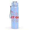 1PC Man Plan But God Quote Text Print 750ml Color Plastic Sports Water Bottle Leakproof Flip Straw Lid Suitable for Sports Office Home Use