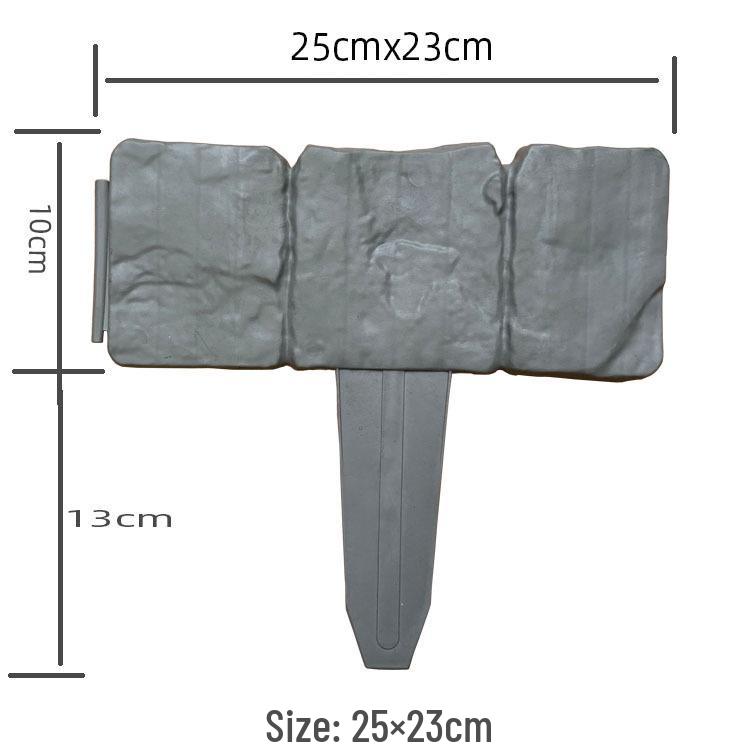 Imitation Stone Garden Fence - Foldable & Plastic for Lawn Horticulture