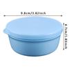 Portable Round Soap Dishes Container Leakproof Plastic Drain Soap Holder with Lid for Outdoor Hiking Camping Gym Travel