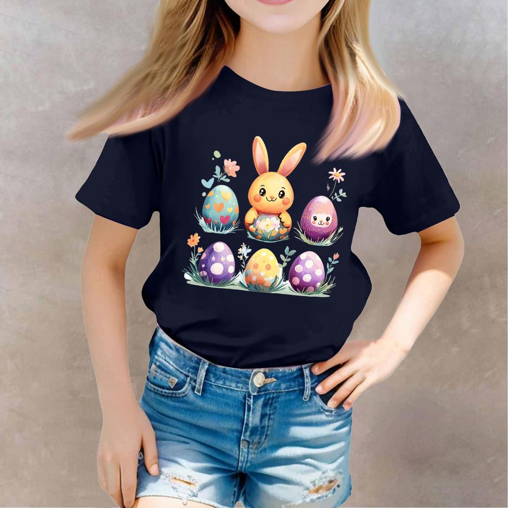 Toddler Girl Boy T-Shirts Kids Top Boys And Girls Printed Short Sleeved T-shirt