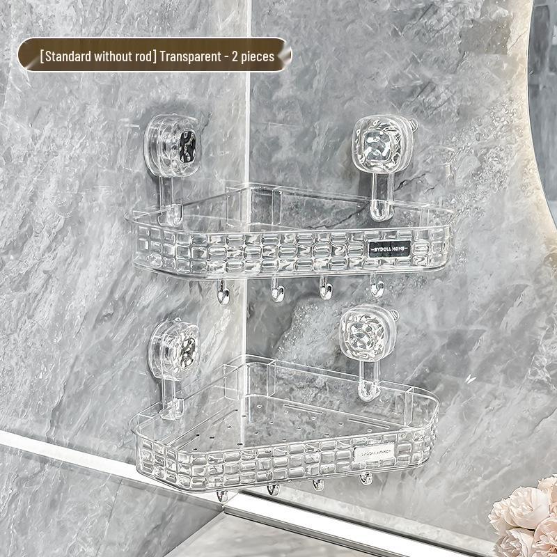 

Настінна полиця для душу та ванної кімнати на присосках без свердління