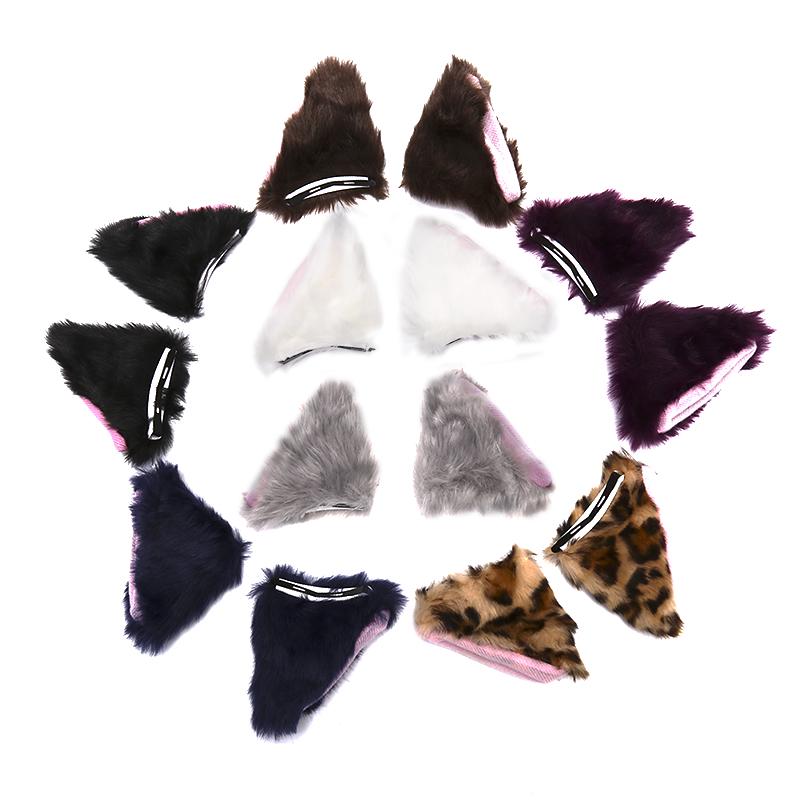 Cat Fox Long Ears Neko Costume Hair Clip Halloween Cosplay Party OrecchietXRSDE Cat Fox Long Ears Neko Costume Hair Clip Halloween Cosplay Party OrecchietXRSDE