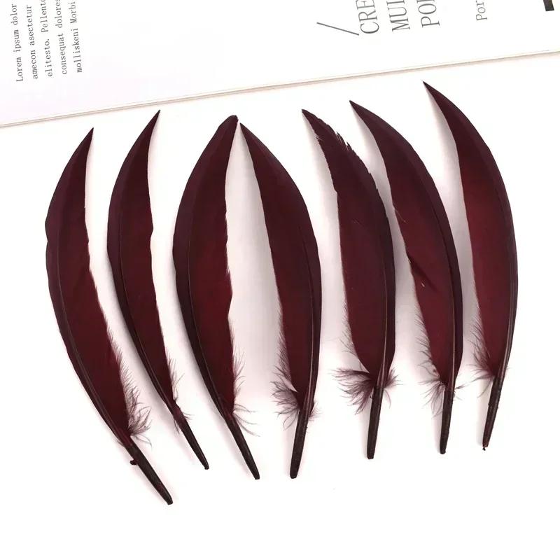 Curved Bent Duck Feathers for Crafts Dream Catcher Goose Wing Feather Decor Jewelry Making Carnaval Handicraft Party Accessories