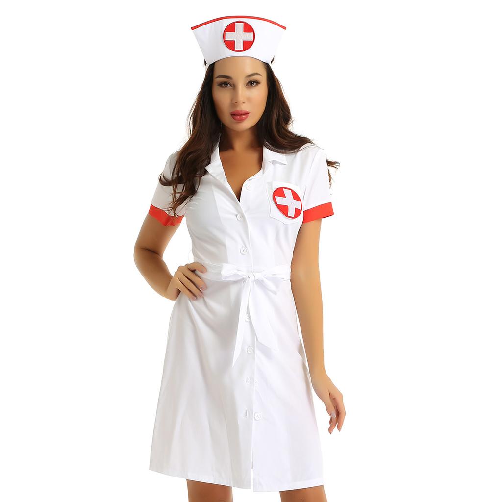 3ks Sexy kostým zdravotní sestry Halloween Cosplay Lingerie Set Oblečení Cosplay Kostým Ženy Sexy Uniforma Tematická Párty