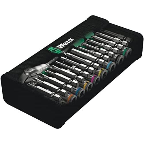 Wera 05004016001 | Zyklop 8100 SA 6 Speed ??Ratchet 1/4" Set, 28-Piece Set [Officially Imported from Japan]