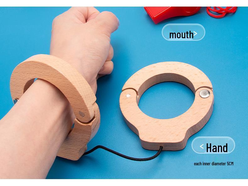 Wooden Traffic Police & Firefighter Role Play Toy Set for Kids Ages 3-6