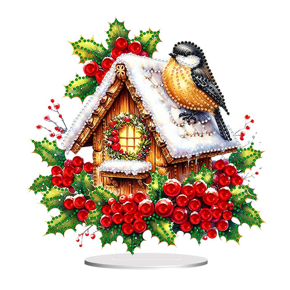 Akryl Spesialformede Juledyr Bordplate Diamantmaling Ornamentsett Desktop Diamond Art Kit for borddekorasjon