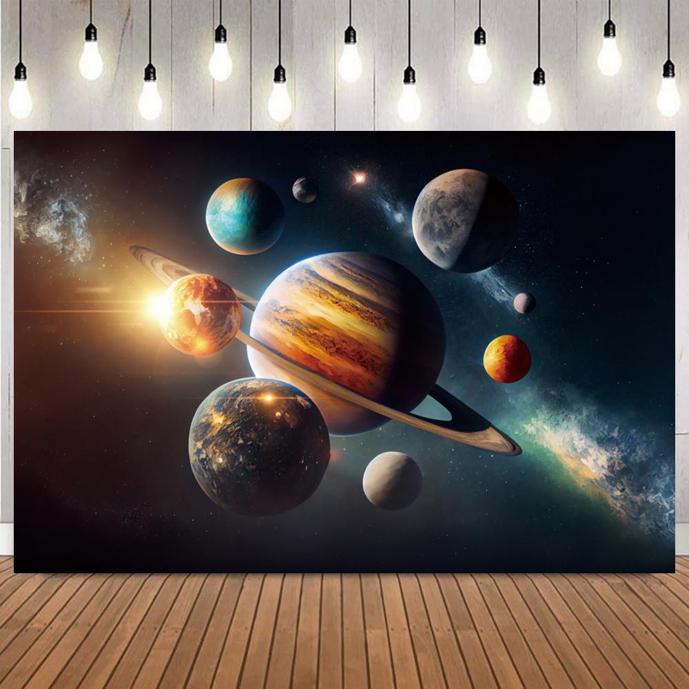 Universe Planet Series Backdrop Colorful Fantasy Space Scenery Photography Background For Birthday Party Portrait Studio 1Props17
