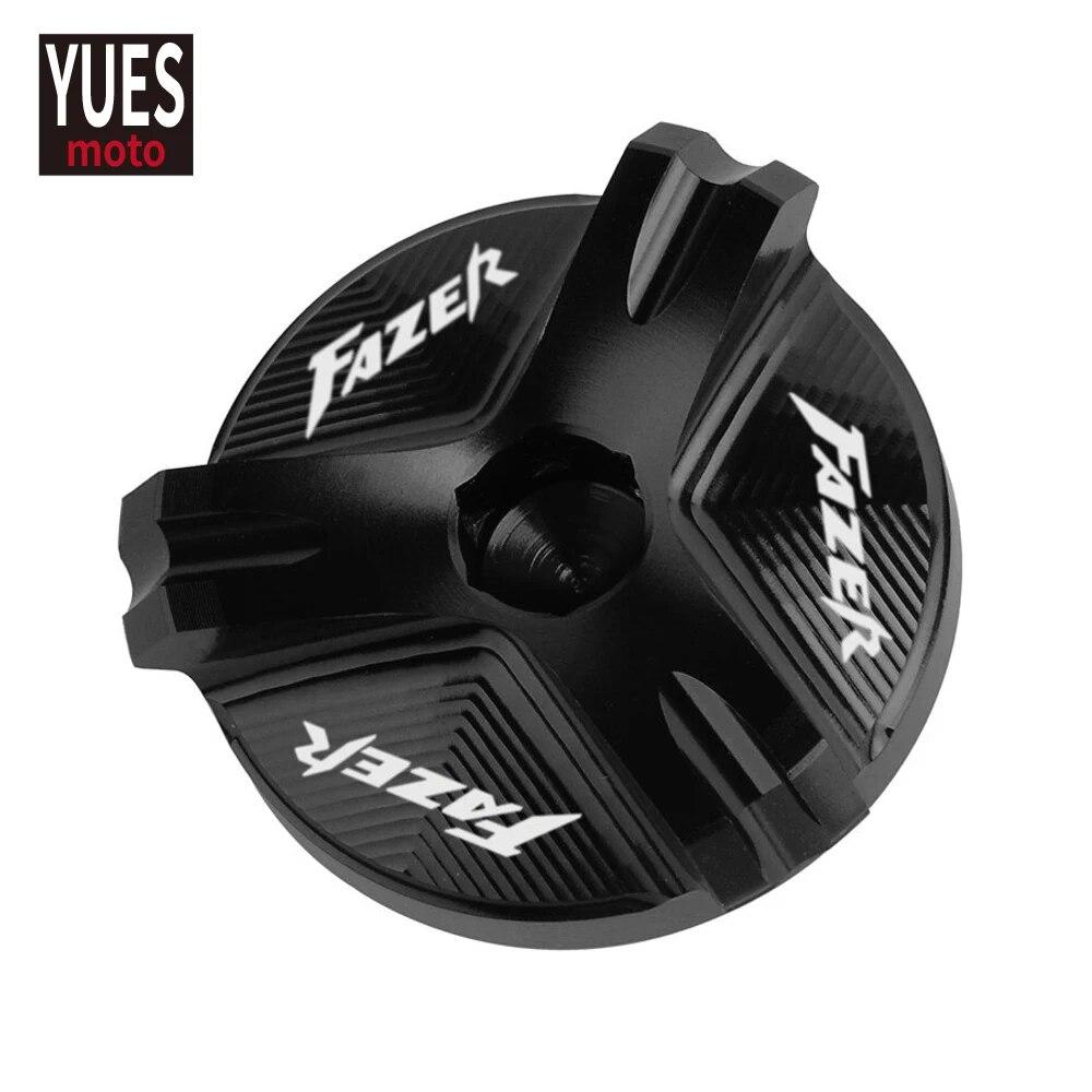 Motorcycle Accessories Auminum oil Filler Engine Dain Plug Cover For Yamaha FZ6 2004-2012 FZ6R FAZER 2009-2017