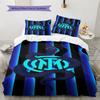 Inter logo  Pattern Bedding Quilt Set Quilt Cover Pillowcase Home Decoration Birthday Gift (1 * duvet cover + 2 * pillowcase, without core)