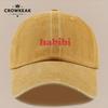 Pc ks pc Habibi Arabsko-latinská milostná fráze Potisk Vintage Kšiltovka Nastavitelná Snapback Lehká prodyšná čepice Vhodná pro