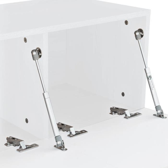 VidaXL Meuble TV Aggloméré 120 x 40 x 34 cm Blanc brillant