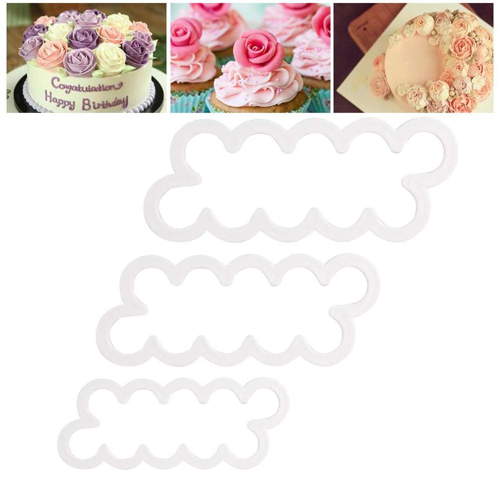 3 szt. Formy płatków róży Wykrawacz płatków róży do dekoracji ciasta, lukru plastycznego, narzędzia do pieczenia