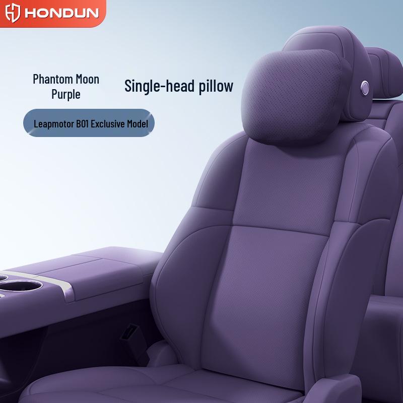 Leapmotor B01 Essential Headrest & Lumbar Support Set: Neck Pillow, Neck & Lumbar Protection, Car Interior Accessories.