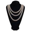 14mm 3D Zircon Hip-Hop Cuban Chain & Water Wave Bracelet for Men