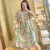 Plus Size Womens Nightgowns New Cotton Silk Nightdress Summer Casual Loose Sleepshirt Comfortable Lounge Wear