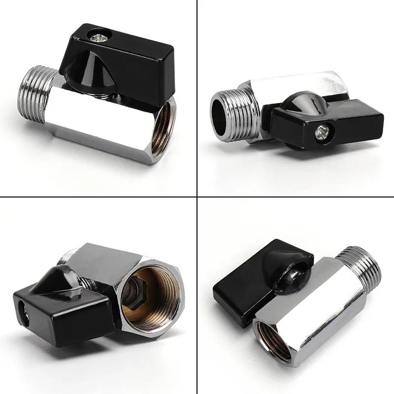Air Compressor Water Gas Oil Shut Off Valve Brass Ball Valve BSP Threaded Black Mini Valve Male To Female
