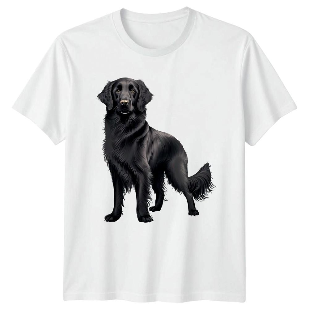 FlatCoated Retriever Dog Animals Unisexs Unisexs Graphic Tee Unisex Top S