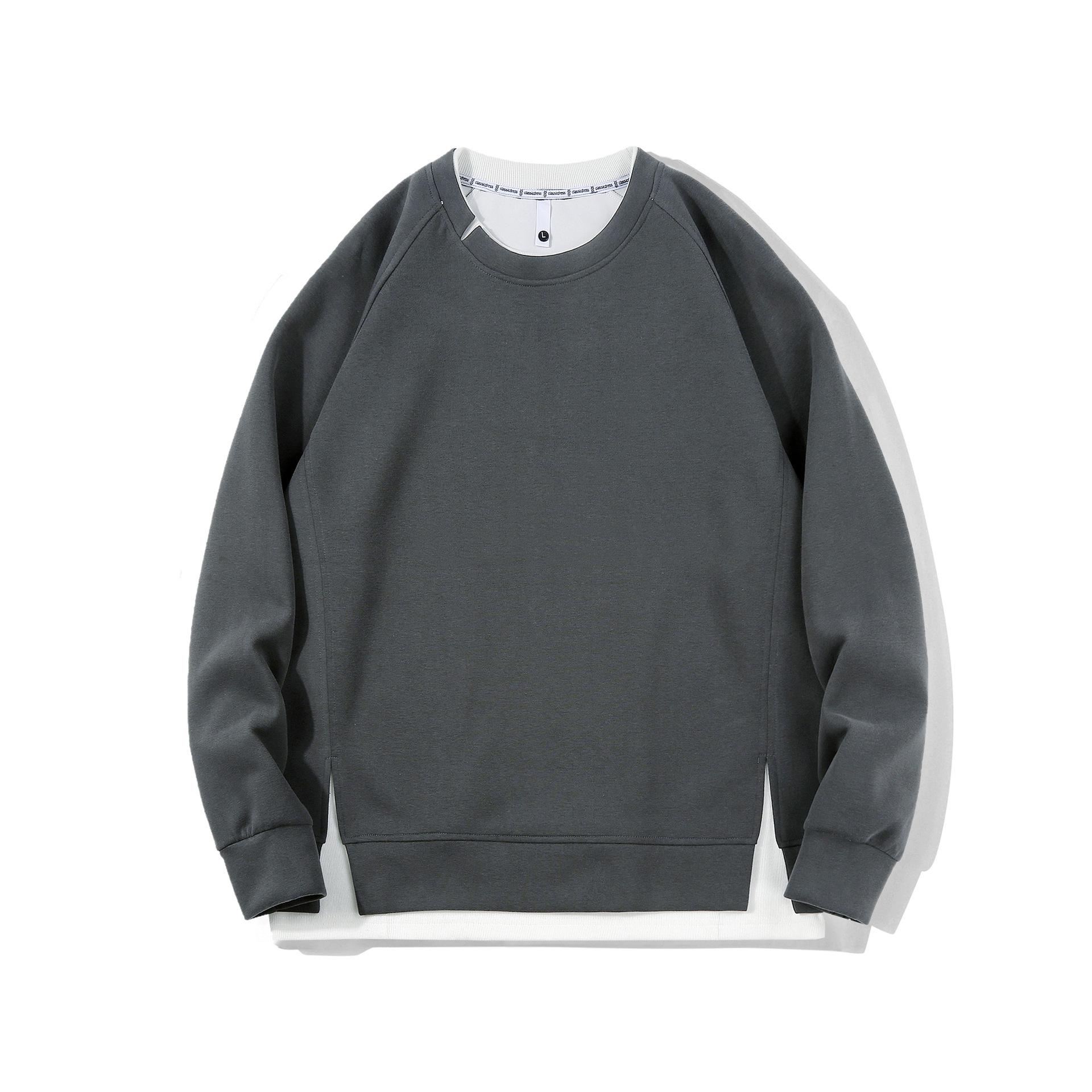 Men s Autumn/Winter 350g Heavyweight Fleece Hoodie - Trendy Loose Fit, Fake Two-Piece Design, Long Sleeve Top 3XL