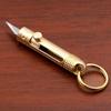 Brass Knife Keychain Pendant Outdoor Carry-on Disassembly Express Utility Knife Office Stationery Cutting Supplies