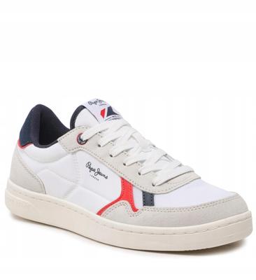 Pepe Jeans Kore Vintage M Herren Schuhe Weiß Sportlich Mit Leder 46 Awe