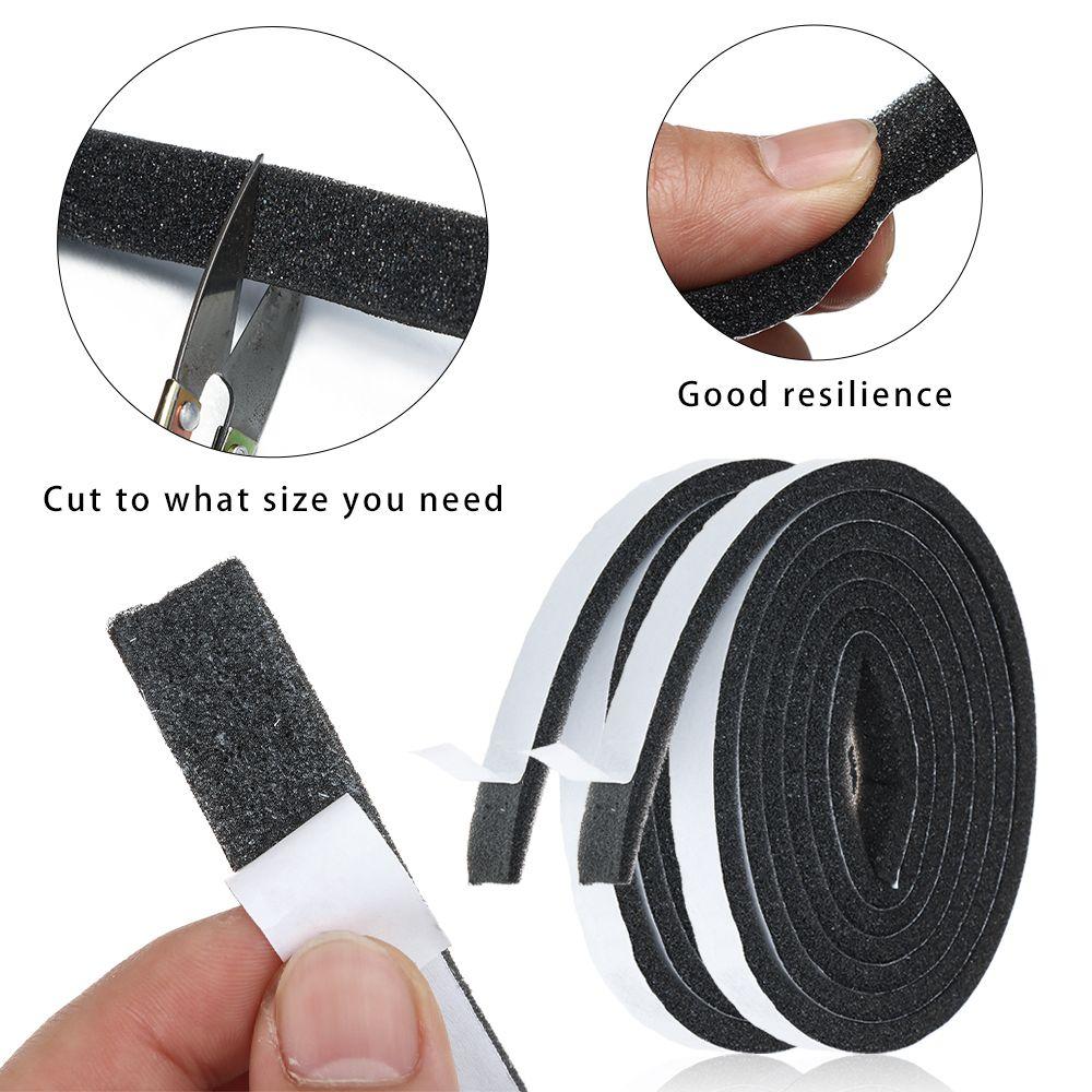 2M/Roll Self-Adhesive Foam Door Window Sealing Strip Soundproof Windproof Dustproof Foam Insulation Tape Practical Home Hardware