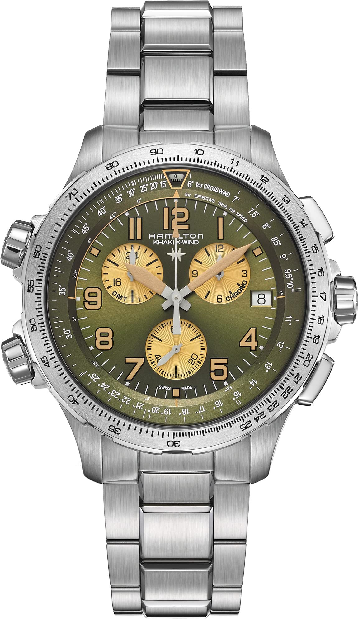 

HAMILTON Watch Genuine Warranty Khaki Aviation GMT Chrono Quartz H77932160 Gent Imported [Hamilton] X-Wind [Regular Product]