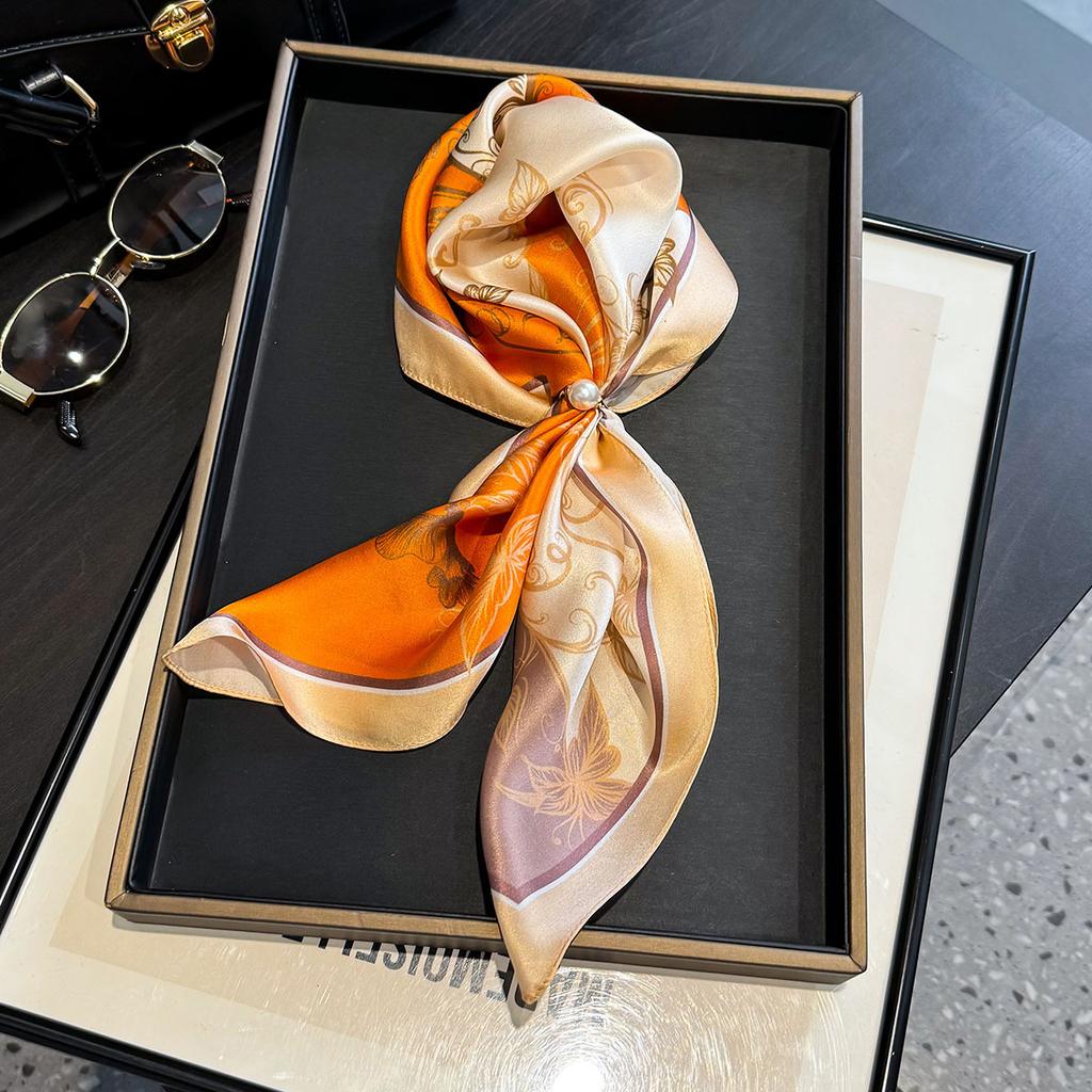 100% Silk Scarf Women Shawls Wraps for Ladies Foulard Scarves Neckerchief Female Hijab Bandana Luxury Spring Fashion bufanda