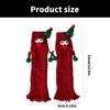Christmas Holiday Leg Covers 3D Santa Hat Doll Magnetic Hand Holding Leg Warmers Socks with Big Curious Eyes for Women