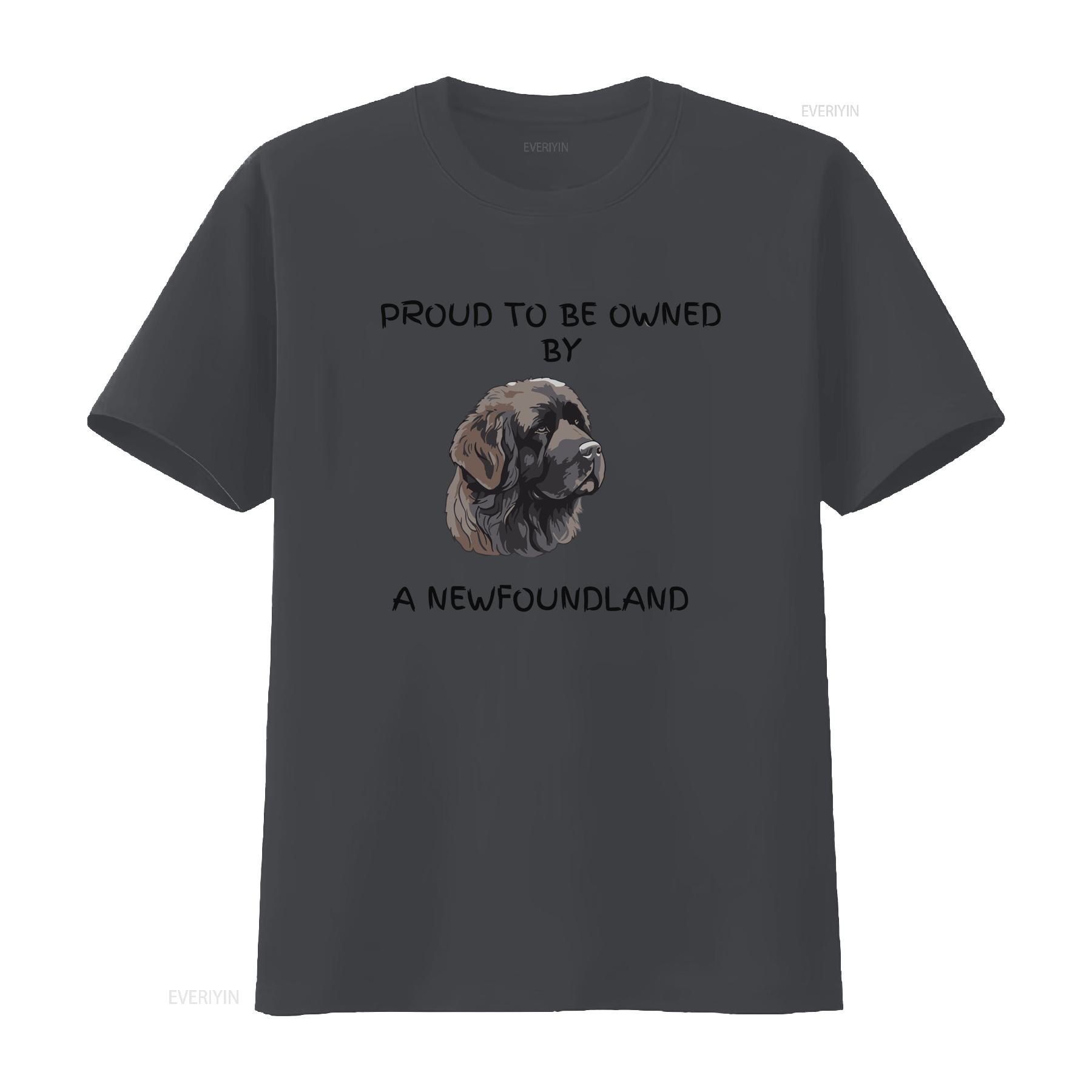 

Proud to be owned by a newfoundland newfie gift t shirt for newfoun vintage Washed Soft graphic homme Breathable Slightly 4XL