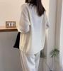 Korean Style One-Shoulder Cashmere Knit Sweater - Women's Loose Fit, Plus Size, Autumn/Winter Street Style Pure Wool Top