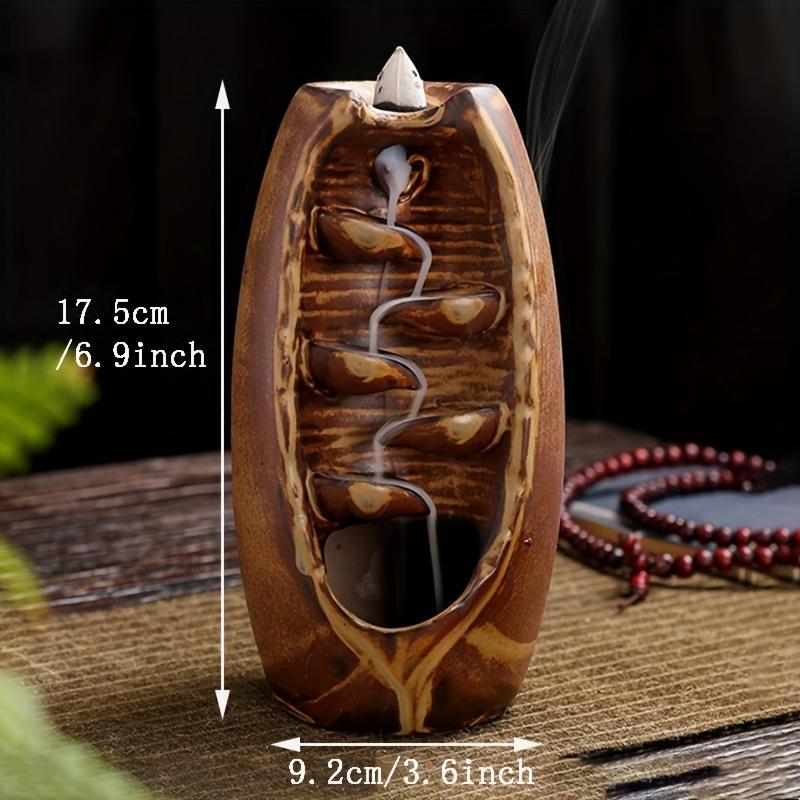 1pc Waterfall Ceramic Incense Holder for Aromatherapy and Home Decor