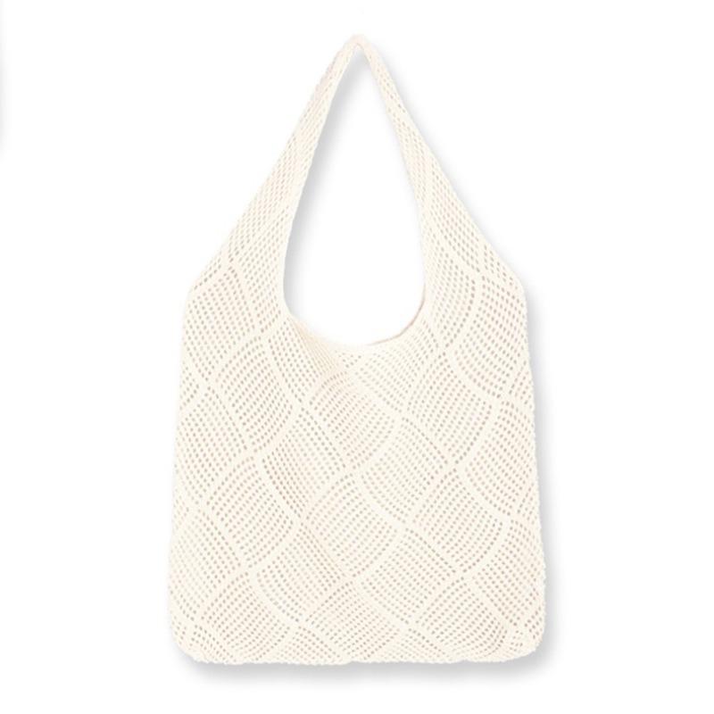 

Пляжная сумка, женская весенне-летняя сумка, полая вязаная сумка, плетеная сумка, сумка для покупок One Size