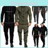 Stylish Men Tracksuit With Hooded Design And Adjustable Waistline For Comfort