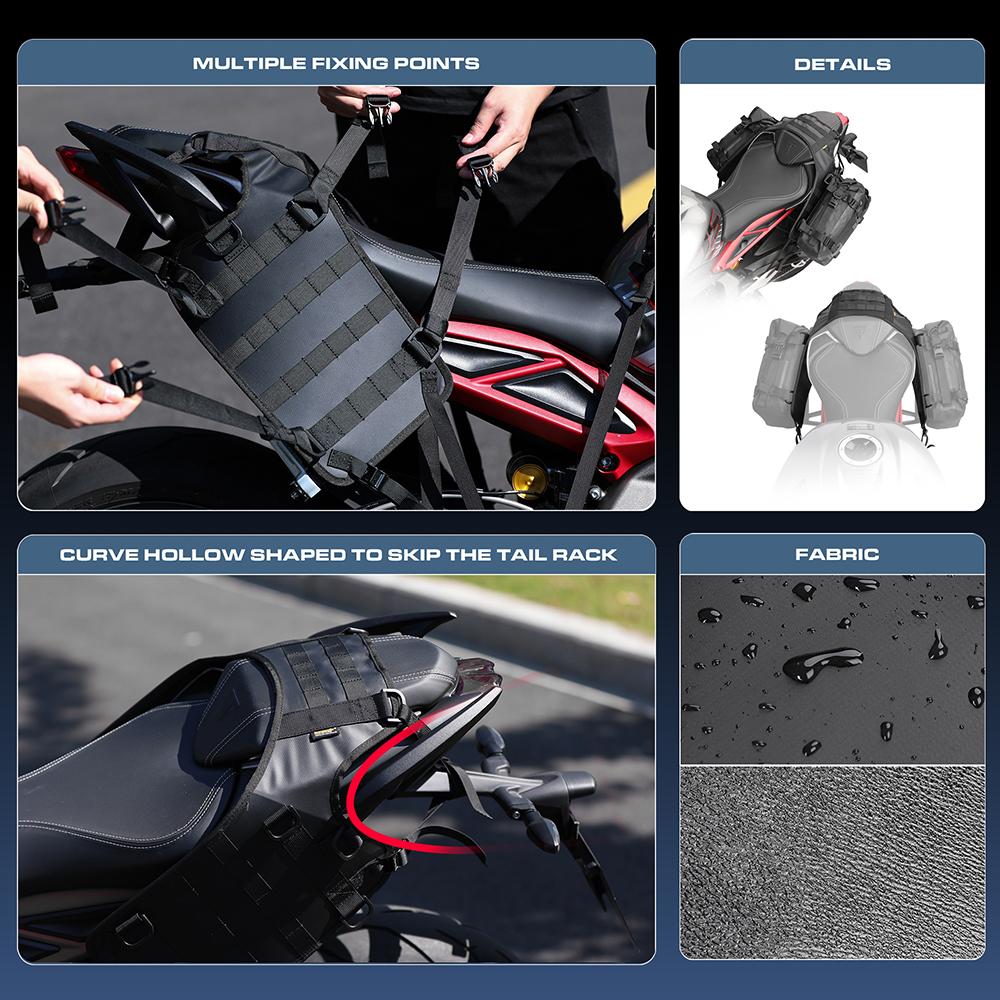 Motorcycle Saddle Bag Mounting Base Motorbike Tail Bag/Rack Bag/Rear Seat Bag/Fuel Tank Side Bag Universal Saddle Bag Mount Base