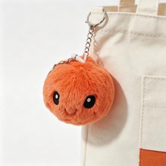 Cartoon gedämpftes Brötchen Plüschtier gefüllte lächelnde Dumpling Puppe Tasche Rucksack Geldbörse Anhänger Schlüsselanhänger Hängende Dekoration