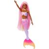 Poupée Sirène - Barbie - aBrooklyna - Cheveux Roses - Effet Changeant De Couleur - Accessoires Inclus