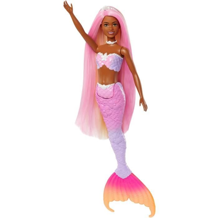 Poupée Sirène - Barbie - aBrooklyna - Cheveux Roses - Effet Changeant De Couleur - Accessoires Inclus
