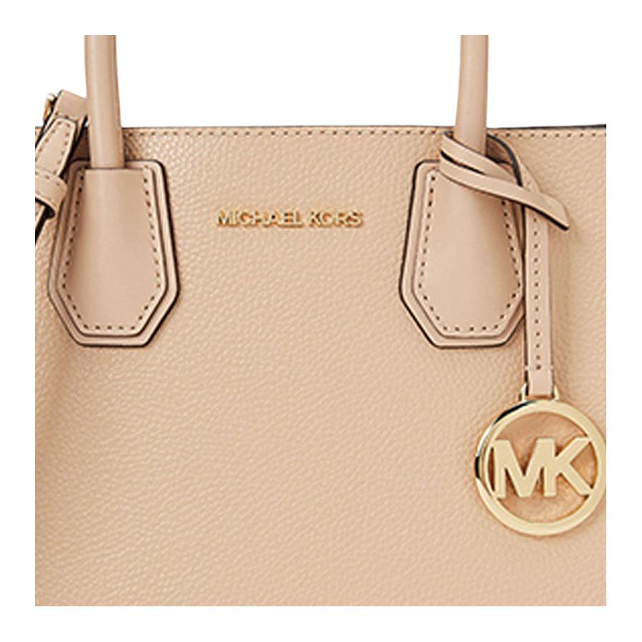 New MICHAEL KORS Mercer Cow Leather Trunk Bag Shoulder Bag Crossbody Handbag Medium Women's Beige 35S1GM9M2L-135