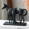 Chinese Retro Horse Bookend Ornament for Study or Desk Decor