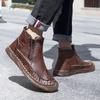 Fashion Fashion Cowboy Men's Motocross Boots Casual Slip on Business Boots High Top Leisure Walking Footwear 2025 New Male Chelsea Boots