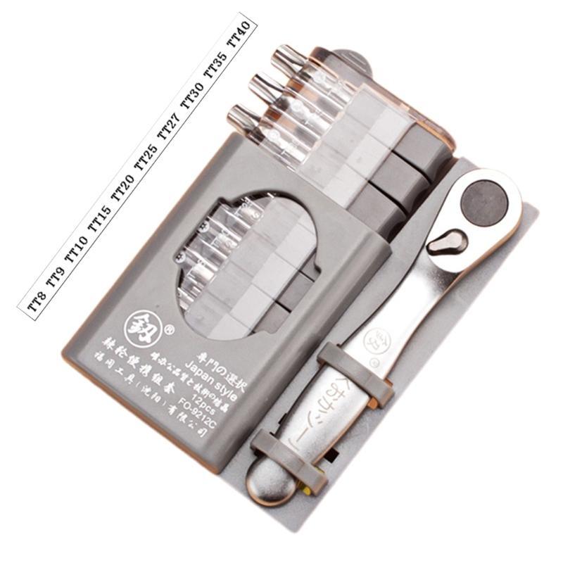 652F Mini Ratchet Wrench Screwdriver Bit Set Multifunctional Special Shaped Slotted Screwdriver Household Hand Tools