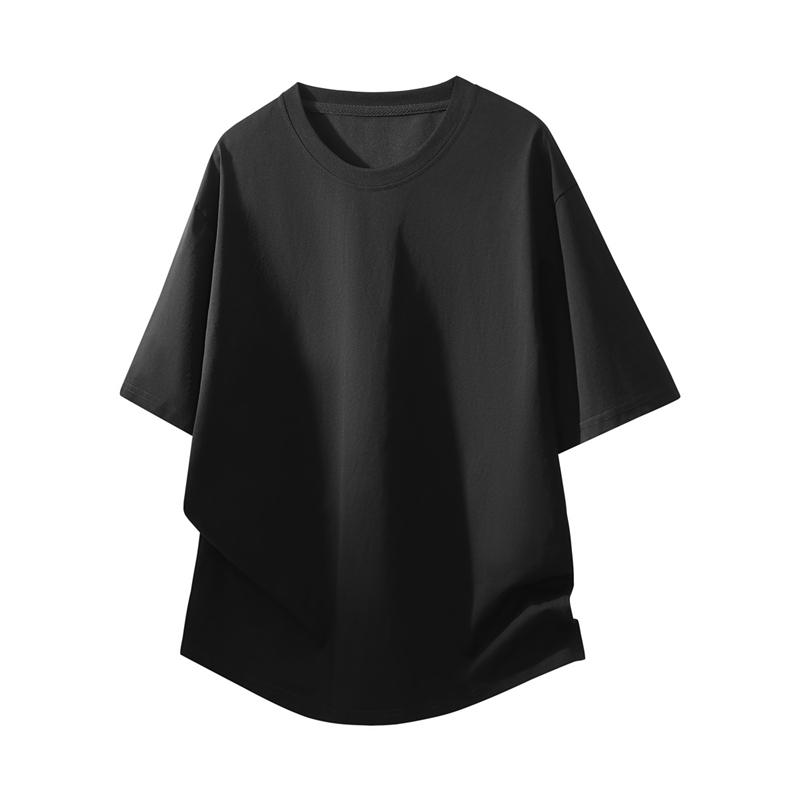 

Pure Cotton Short-sleeved T-shirt For Men, Loose, Breathable, Casual And Relaxed-feeling T-shirt 3XL чорний