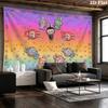 Kawaii Bubu Wall Tapestry Aesthetic Wall Hanging Printed Fabric Blanket Decorative Tapestries for Bedroom Living Room Home Decor