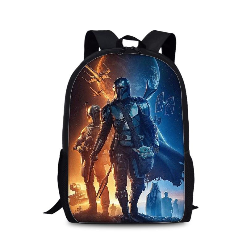 Mandalorian Grogu Batoh pro děti s dvojitým popruhem z odolného nylonového materiálu