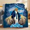 1pc Virgin Mary Blanket Our Lady of Guadalupe Flannel Blanket Warm Gift for Mom Cozy Furry Blanket Sofa Bedding Living Room