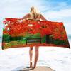 Microfiber Beach Towel,Absorbent Fall Bath Towel Oversized,Quick Dry Maple Leaf Beach Towel for Adult,Sand Free Swim Beach Towel