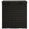 Outdoor Trash Bin Black 78 X 41 X 86 Cm Polypropylene